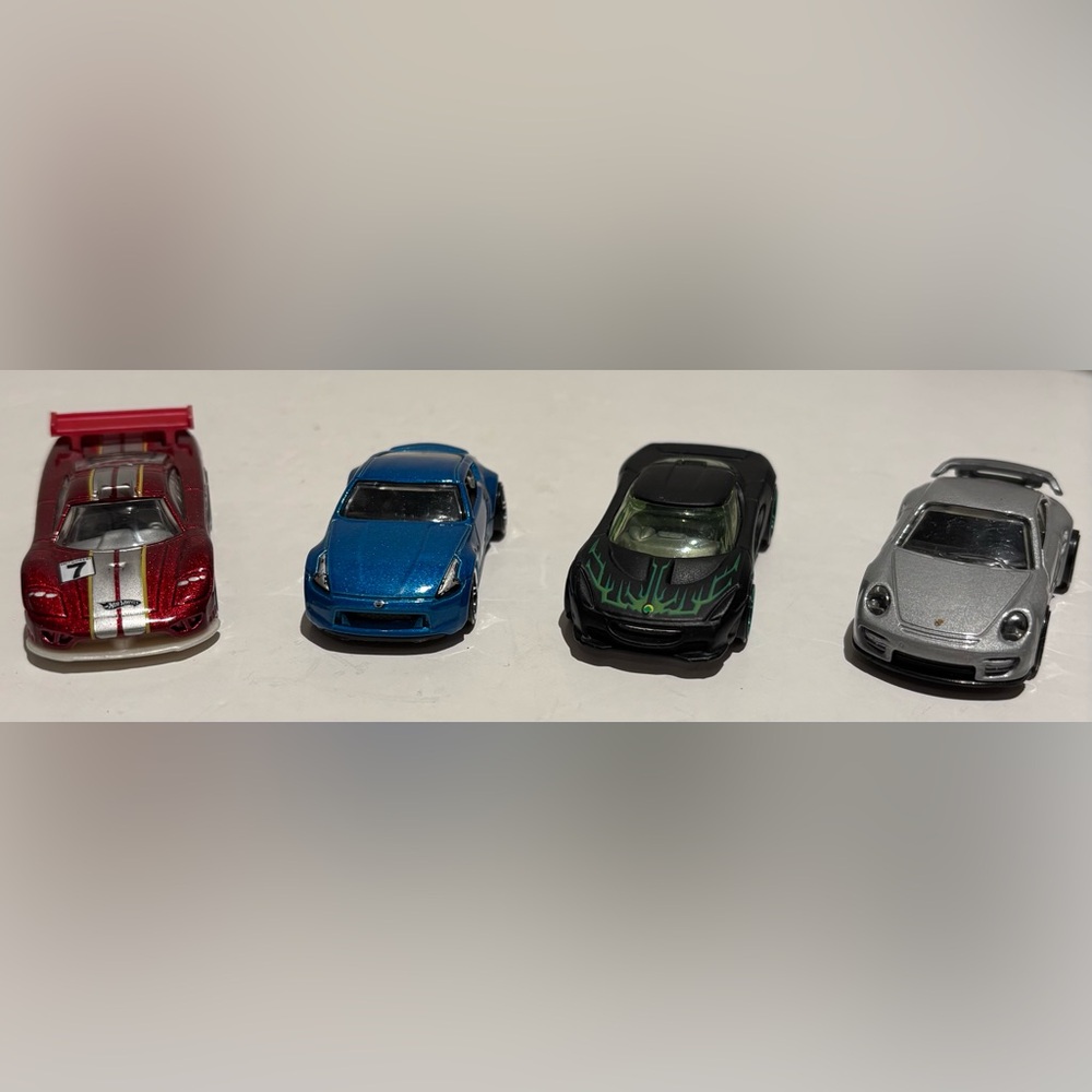 Lot Of 4 Rare Hot Wheels Loose Die Cast Metal  Cars 2001 - 2010